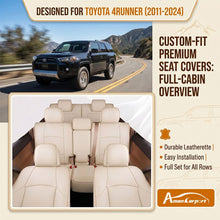 Load image into Gallery viewer, Amancarport Special Linen, Leather Car Seat Covers Full Set for Toyota 4Runner(2011-2024)