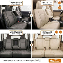 Load image into Gallery viewer, Amancarport Special Linen, Leather Car Seat Covers Full Set for Toyota 4Runner(2011-2024)