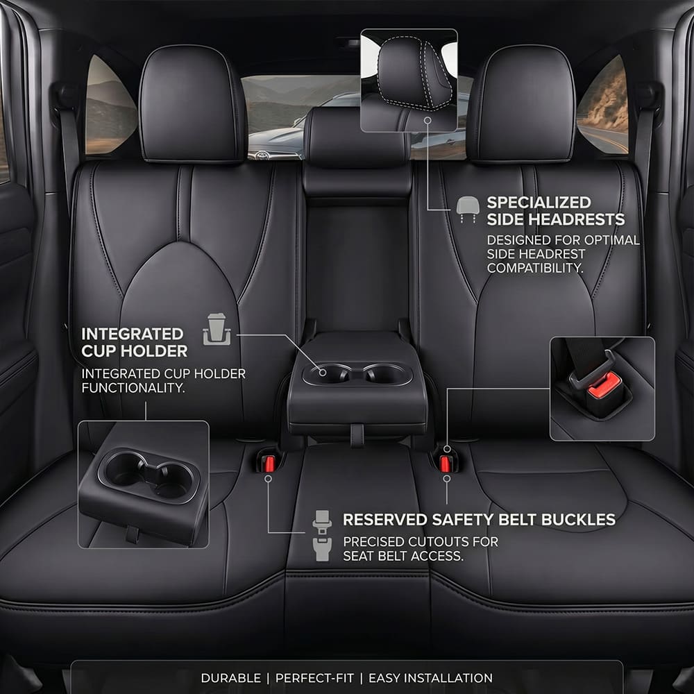 Toyota Highlander 2014-2026 Custom Fit Leather Seat Covers