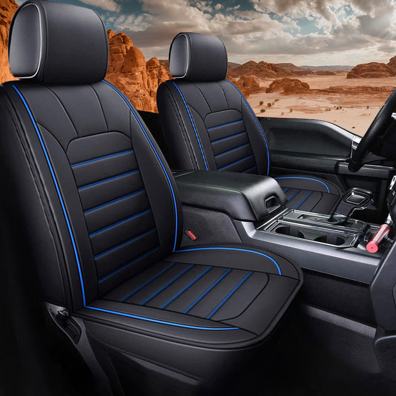 Custom Leather Car Seat Cover Full Set Fit For Ford F150 (2009-2025), F250, F350, F450(2017-2025)