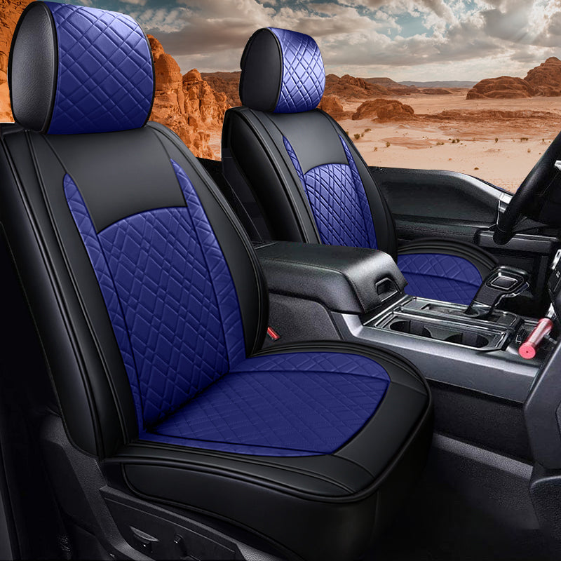 Custom Leather Car Seat Cover Full Set Fit For Ford F150 (2009-2025), F250, F350, F450(2017-2025)