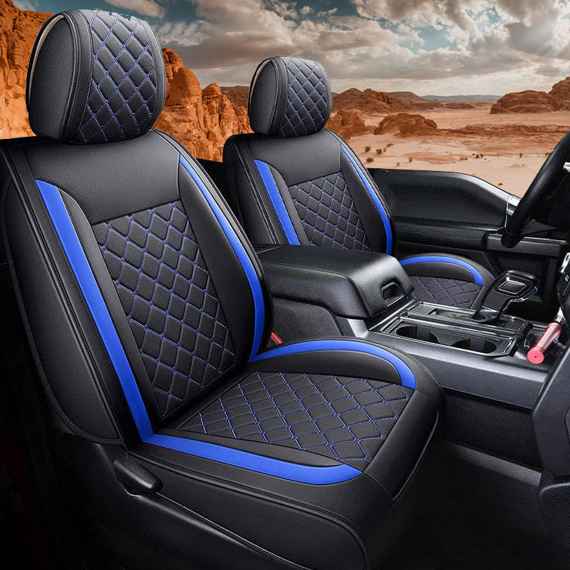 Custom Leather Car Seat Cover Full Set Fit For Ford F150 (2009-2025), F250, F350, F450(2017-2025)
