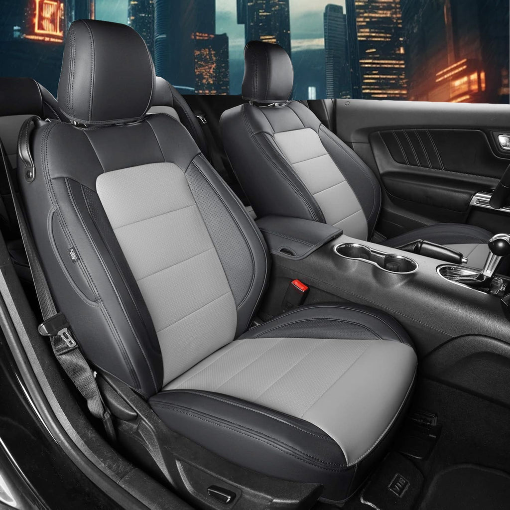 Custom Leather Seat Covers for Ford Mustang Coupe (2015–2025) – Full Set, Sporty Fit