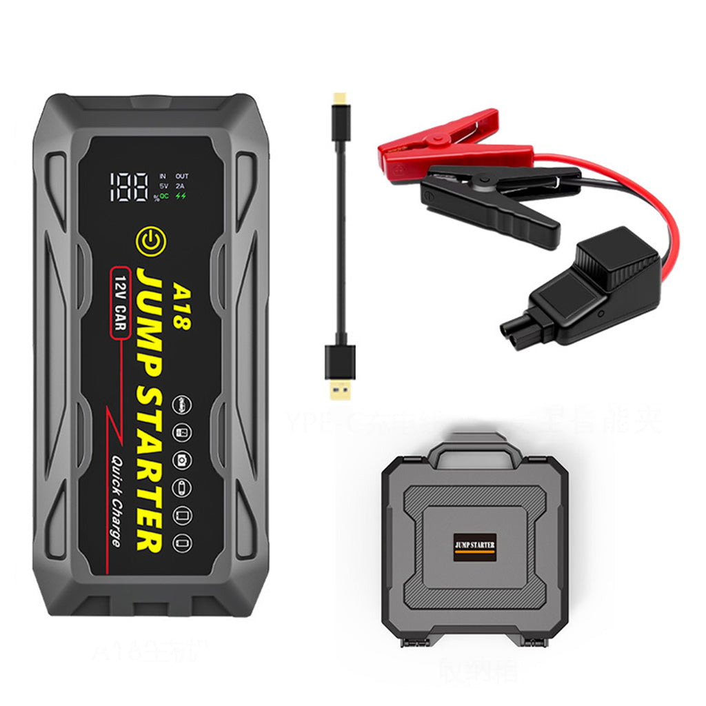 1500A UltraSafe Jump Starter – 12V Lithium Battery Booster for Gas & Diesel Vehicles with Power Bank & LED Flashlight