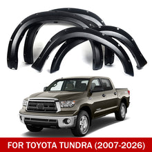 Load image into Gallery viewer, Fender Flares 4PCS Front &amp; Rear Wheel Arch for 2007–2026 Toyota Tundra – Pocket-Riveted Matte Black