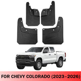 Amancarport® No‑Drill Mud Flaps for Chevrolet Colorado 2023–2026 Custom Fit All‑Weather Front & Rear Splash Guards (4PCS)