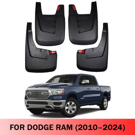 Amancarport® Mud Flaps for Dodge Ram 1500/2500/3500 2010–2024 No-Drill Custom Fit (4PCS)