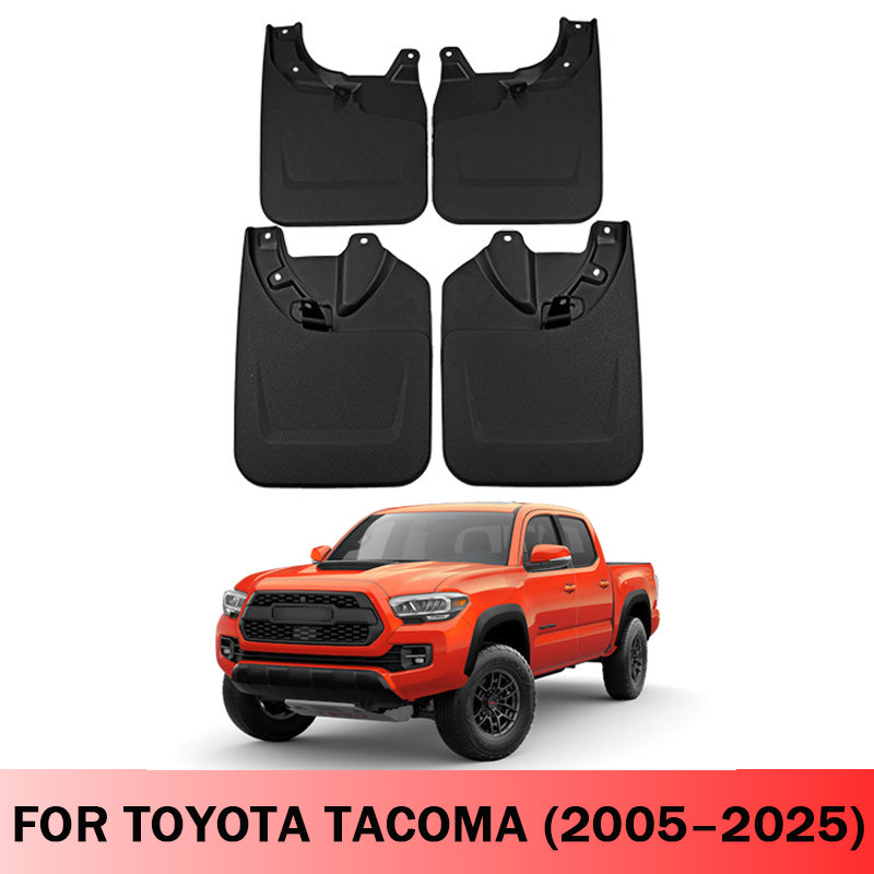 Amancarport® Custom Fit Mud Flaps for Toyota Tacoma 2005–2025 No-Drill Heavy-Duty Splash Guards (4-PC Set)