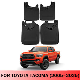 Amancarport® Custom Fit Mud Flaps for Toyota Tacoma 2005–2025 No-Drill Heavy-Duty Splash Guards (4-PC Set)