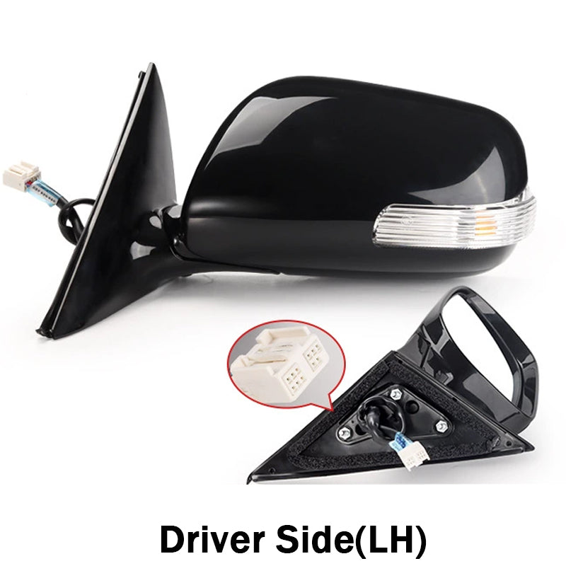 Side View Mirror Assembly for Toyota Camry 2006–2011 & 2018–2024 (6th & 8th Gen), Left or  Right, OEM-Quality, 8-Pin Connector