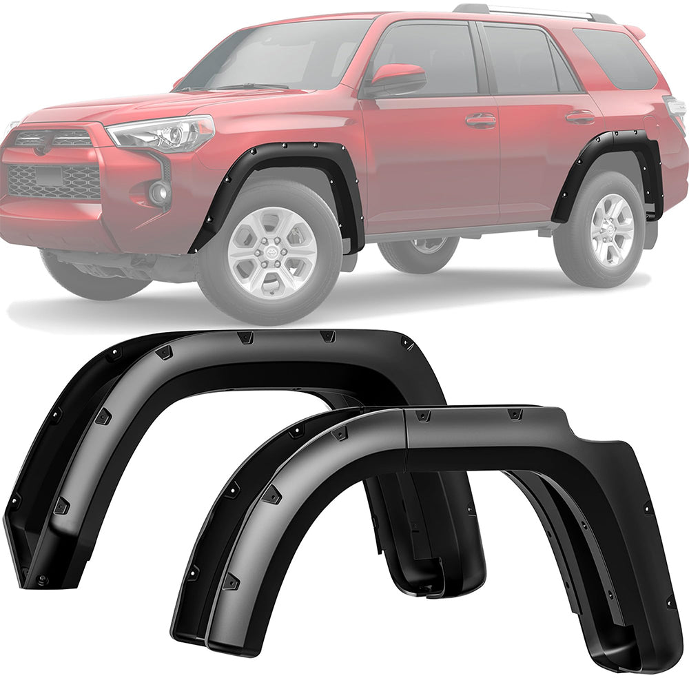 Front & Rear Fender Flares Kit for 2016–2021 Toyota 4Runner (Excludes Limited) – 8-Piece Set