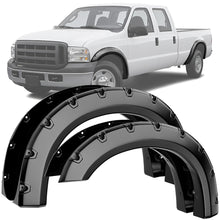 Load image into Gallery viewer, Fender Flares for 1999–2016 Ford F-250 &amp; F-350 Super Duty – Rough Textured Bolt-Riveted Style (4-Piece)