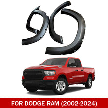 Load image into Gallery viewer, Fender Flares for 2002–2024 Dodge Ram 1500 – Matte Black, 4-Piece Wheel Arch Protector