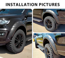Load image into Gallery viewer, Matte Black LED Fender Flares for 2015–2025 Ford Ranger T7/T8/T9 – Front &amp; Rear Wheel Arch Kit