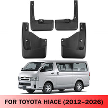 Load image into Gallery viewer, Mud Flaps for Toyota Hiace 2012–2026 No-Drill Custom Fit All-Weather Front &amp; Rear Splash Guards (4PCS)