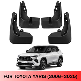 Mud Flaps for Toyota Yaris 2006–2025 No-Drill Custom Fit All-Weather Front & Rear Splash Guards (4PCS)