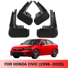 Load image into Gallery viewer, Mud Flaps for Honda Civic Hatchback 1996–2025 No-Drill Custom Fit All-Weather Front &amp; Rear Splash Guards (4PCS)