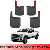 Mud Flaps for Ford F-250 / F-350 2017–2024 No-Drill Custom Fit All-Weather Front & Rear Splash Guards (4PCS)