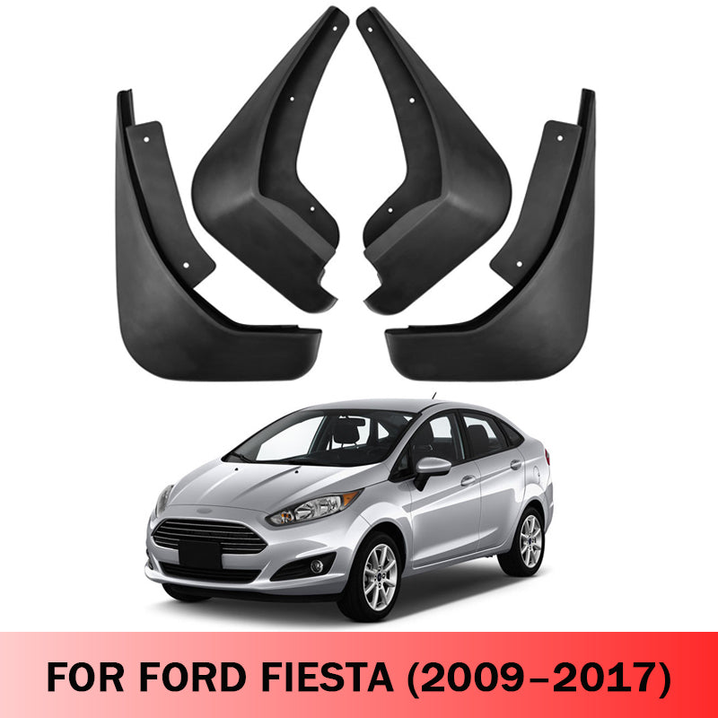 Mud Flaps for Ford Fiesta 2009–2017 No-Drill Custom Fit All-Weather Front & Rear Splash Guards (4PCS)