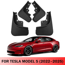 Load image into Gallery viewer, Mud Flaps for Tesla Model S 2022–2025 No-Drill Custom Fit Front &amp; Rear Splash Guards (4PCS)