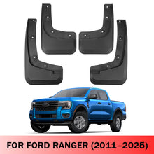 Load image into Gallery viewer, Mud Flaps for Ford Ranger 2011–2025 No-Drill Custom Fit All-Weather Front &amp; Rear Splash Guards (4PCS)