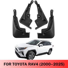Mud Flaps for Toyota RAV4 2000–2025 No-Drill Custom Fit All-Weather Front & Rear Splash Guards (4PCS)