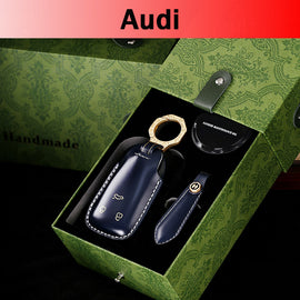Handmade High-end Cowhide Key Protection Cover, Suitable for Audi A8, A4L, and A6L