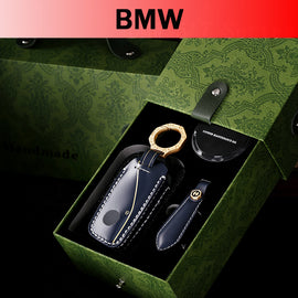 High-Quality Leather Car Key Cover, Suitable for BMW 5 Series, 7 Series, and Other Models