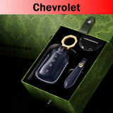 High-End Leather Key Cover Compatible with Chevrolet Malibu, Trailblazer, and Cruze