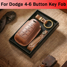Load image into Gallery viewer, Genuine Leather Key Fob Cover for Dodge Ram 1500 2500 3500 4500 5500