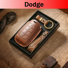 Genuine Leather Key Fob Cover for Dodge Ram 1500 2500 3500 4500 5500