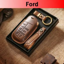 Load image into Gallery viewer, Genuine Leather Key Fob Case for Ford 3-5 Button Smart Key – Fit F150 Escape Explorer 2015-2024