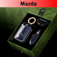 Load image into Gallery viewer, Leather Car Key Protective Cover for Mazda 3, CX-30, CX-5, and CX-9 Remote Key Fob