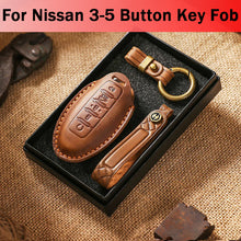 Load image into Gallery viewer, Genuine Leather Key Fob Cover for Nissan (3-5 Button)
