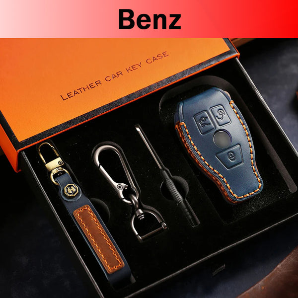 Amancarport® Genuine Leather Key Fob Cover for Mercedes-Benz C-Class, G ...