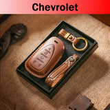 Genuine Leather Key Fob Cover for Chevrolet (2-6 Buttons)