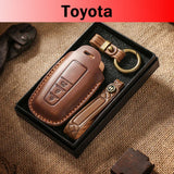 Genuine Leather Key Fob Cover for Toyota