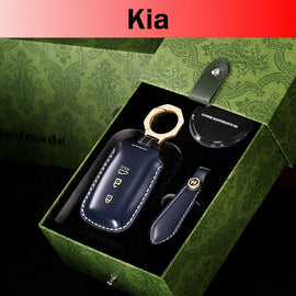 Leather Key Fob Case for KIA K3, KX3, Sorento, Forte – 3-Button Key Holder Keychain Case Accessories