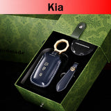 Leather Key Fob Case for KIA K3, KX3, Sorento, Forte – 3-Button Key Holder Keychain Case Accessories