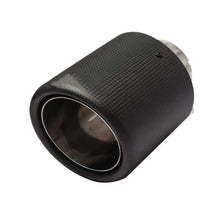 Load image into Gallery viewer, Car exhaust pipe tip single pipe carbon fiber black