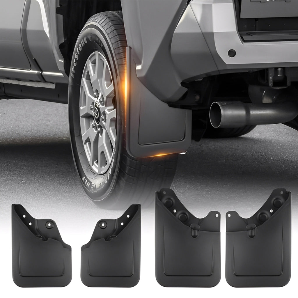 No-Drill Mud Flaps for 2005-2025 Toyota Tacoma 4-PC Heavy-Duty Splash Guards Set