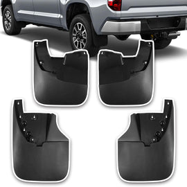 Mud Flaps for Toyota Tundra 2007-2025 , All-Weather Splash Guards , No-Drill Front & Rear Mudguards Set (4PCS)