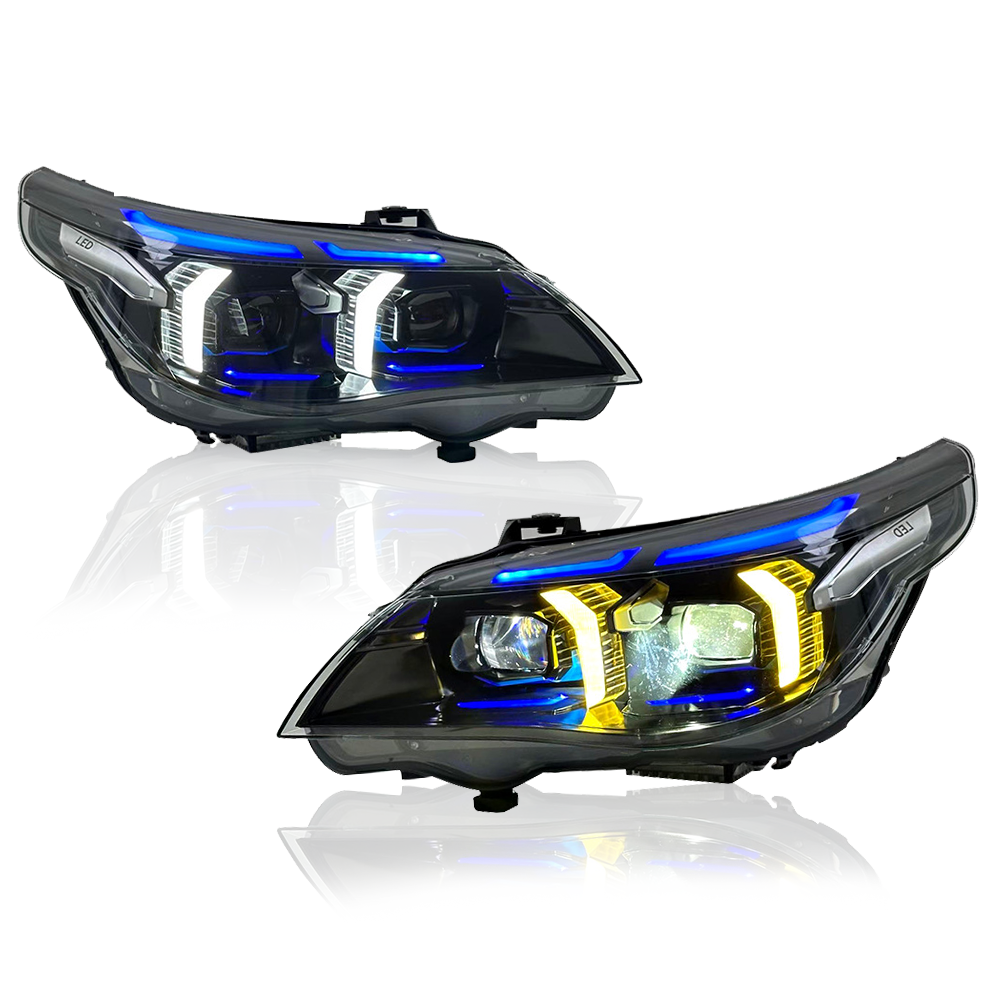 Headlights for BMW 5 Series E60 (2003–2010), Snake Eye Projector Lens Modified Headlamp Assembly
