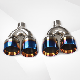 Dual Slant-Cut Stainless Steel Exhaust Tip – 10