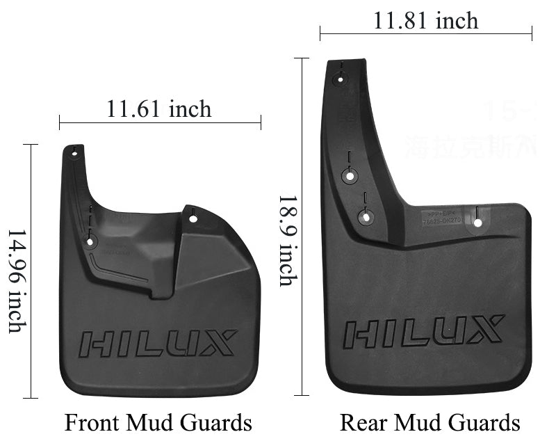 For Toyota Hilux Vigo/Revo 2015-2023 Mud Flaps