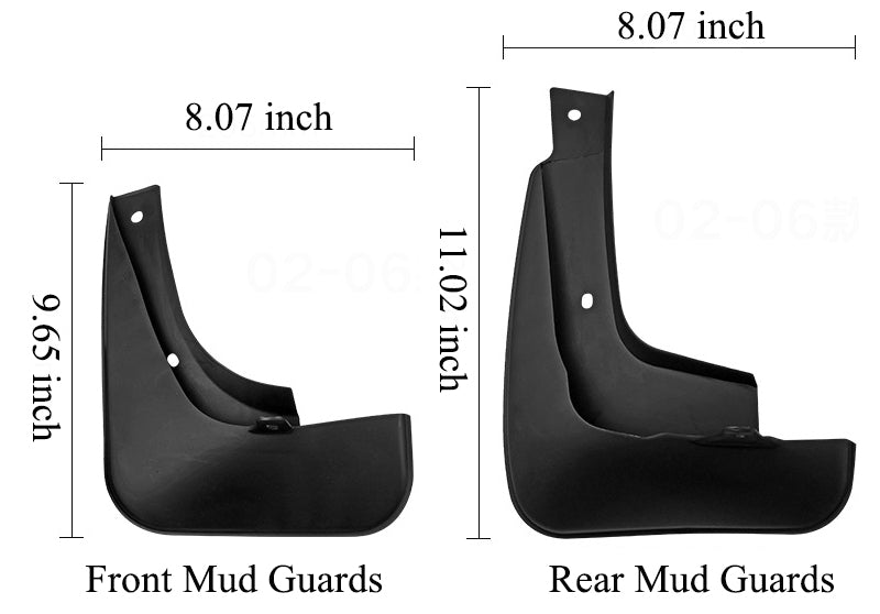 Mud Guards for Toyota Camry 2.4 2002-2006