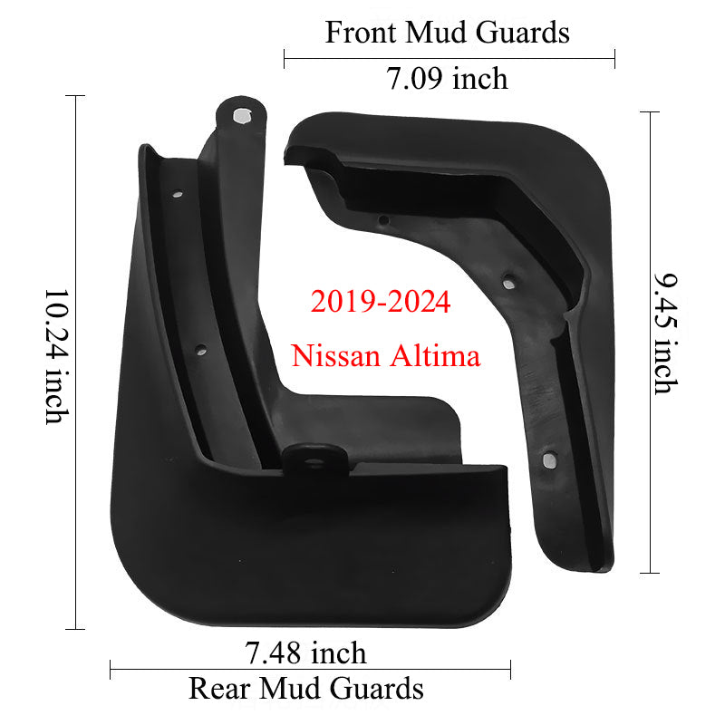 Mud Splash Guards & Flaps Fender Kit for 2019-2024 Nissan Altima - Front and Rear, 4-Piece Set