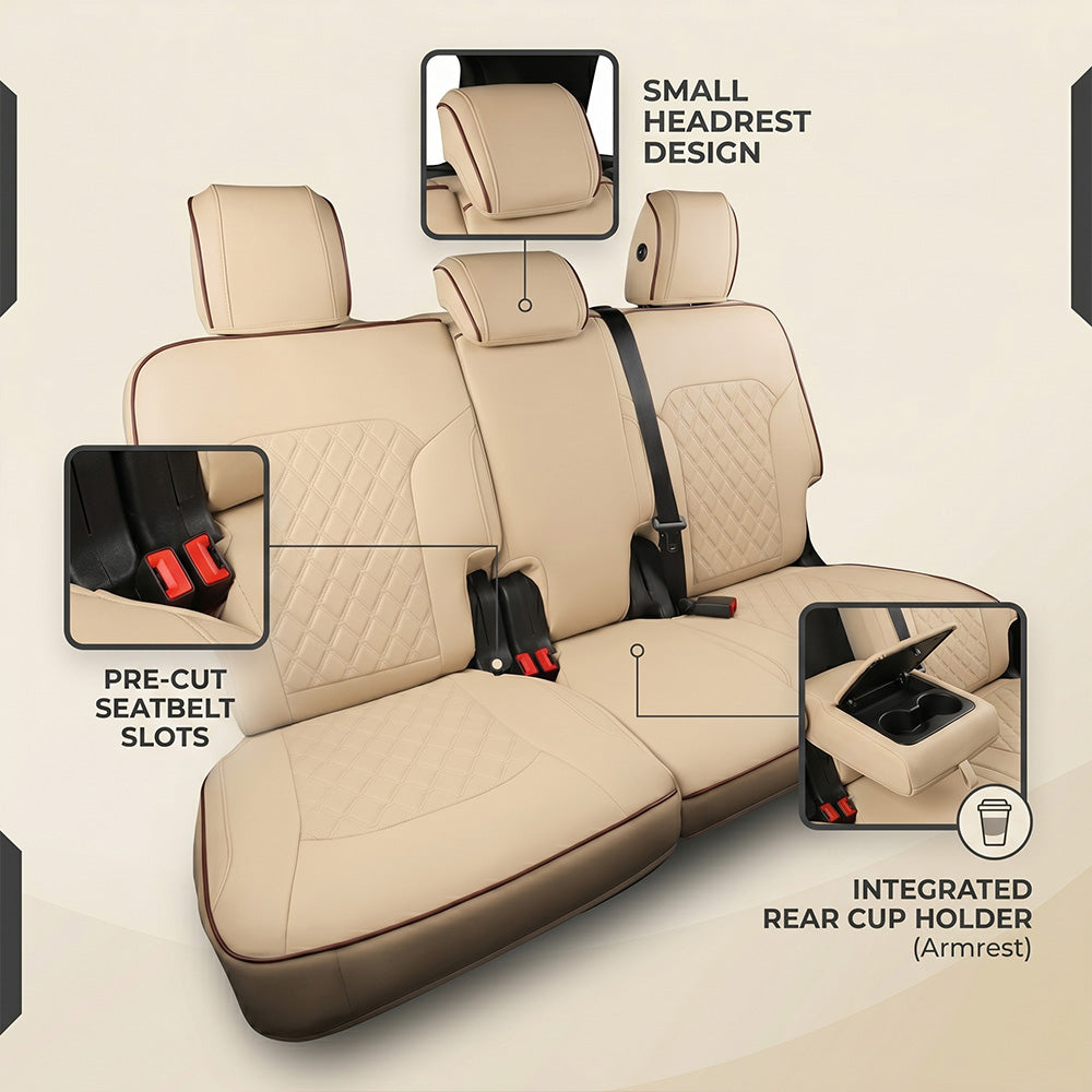 Amancarport Custom Fit Car Seat Covers Full Set For Ford Explorer 7 Seats (2016-2019)