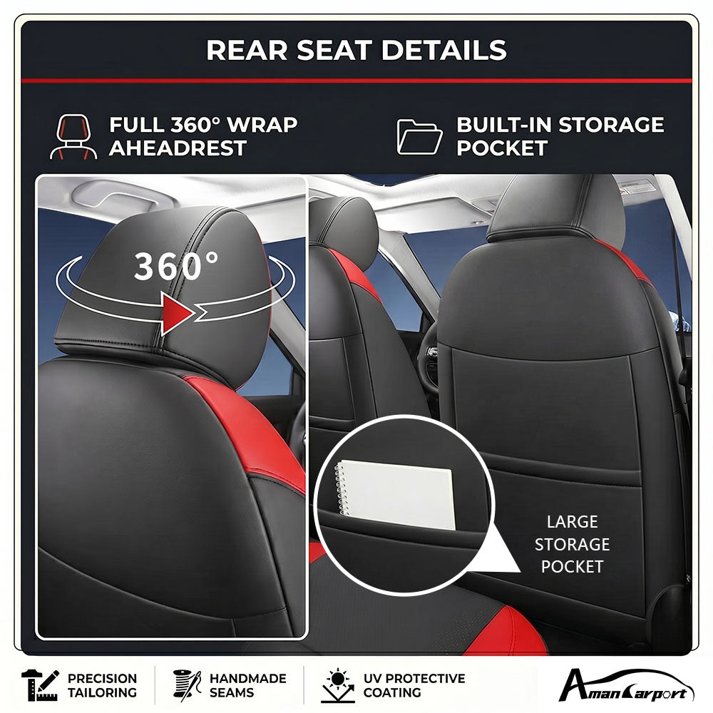 Custom For Honda Civic(2022-2026) Luxury Leather Car Seat Cover Full Set