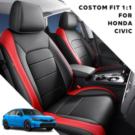 Custom For Honda Civic(2022-2026) Luxury Leather Car Seat Cover Full Set